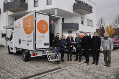 Kühlfahrzeug Übergabe an Tafel Walldorf