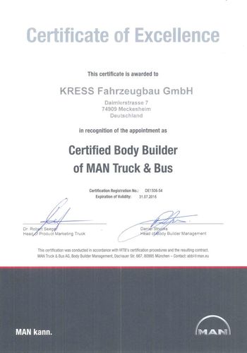 MAN Certified Body Builder